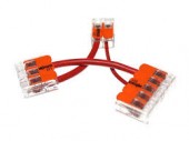 Conectori doza cablu rigid/flexibil 3 poli 0.5-4mm 221 WAGO