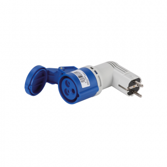 Adaptor stecher schuko la priza industriala 2P+E 16A IP44 EC690512
