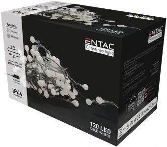 Instalatie exterior 120 LED alb rece 9m IP44 Entac