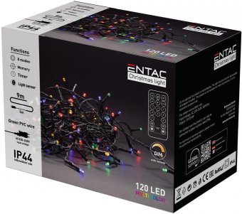 Instalatie exterior 120 LED Colorat 9m cu telecomandă IP44 Entac