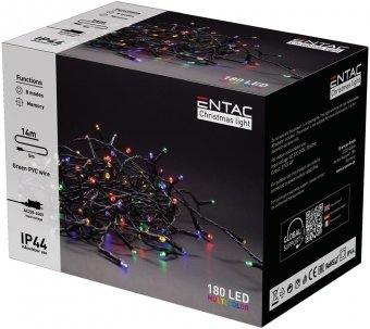 Instalatie exterior 180 LED multicolor 14m IP44 Entac