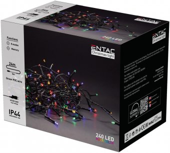 Instalatie exterior 240 LED multicolor 24m IP44 Entac