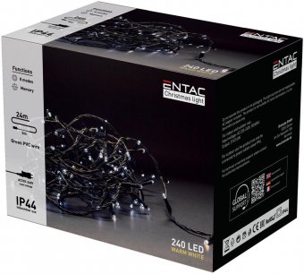 Instalatie exterior 240 LED alb cald 14m IP44 Entac