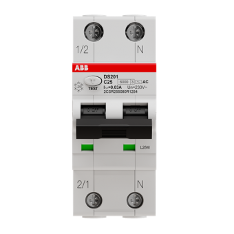 Intrerupator automat diferential 16A 2P 30mA DSH201 ABB