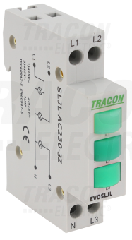 Lampă de semnalizare modulară led verde 3x230V AC SLJL-AC230-3Z TRACON