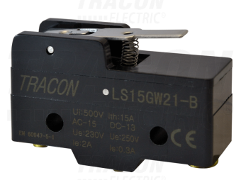 Limitator de cursa cu tija si arc 1 x NI 17mm LS15GW21-B TRACON