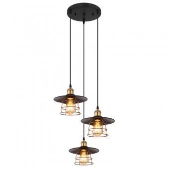Lustra vintage 3 becuri E27 VIEJO 15086-3BH Globo