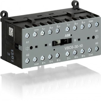 Mini contactor 3 poli reversibil 6A 12V DC VBC6-30-01-07 ABB