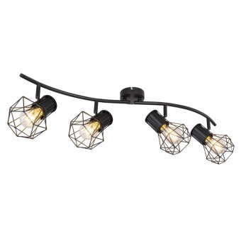 Plafoniera vintage 4 becuri E27 Priska 54017-4 Globo