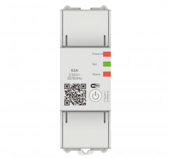 Releu inteligent de protecție la tensiune (Min/Max), RS485, Tuya, 63A 41897