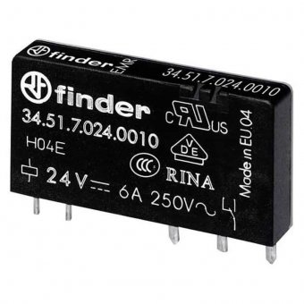 Releu interfata 24V DC 1CO 6A 34.51.7.024.0010 Finder