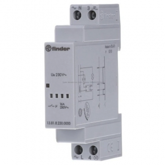 Releu pas cu pas pe sina 230V 16A 13.81.8.230.0000 Finder