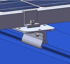 Sistem fixare 4 panouri fotovoltaice acoperis inclinat tabla cutata