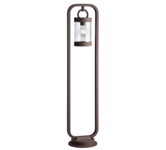 Mini stalp exterior 1 bec E27 cu senzor Sambesi 404160124 Trio