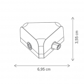 Adaptor corp iluminat HEXA 2W KL181164 Klausen