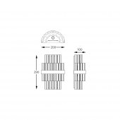 Aplica clasica 2 becuri G9 W0567-02A-B52G  ZUMALINE