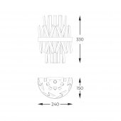 Aplica clasica 2 becuri G9 W0567-02D-B57G ZUMALINE