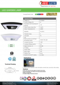 Aplica exterior cu senzor led 15W IP54 MAGMA-15 Horoz