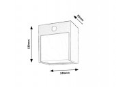 Aplica exterior led 12W cu senzor BALIMO 7479 Rabalux