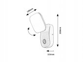 Aplica exterior led cu senzor 12W Odiel 77058 Rabalux