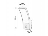 Aplica exterior led cu senzor 12W PALANGA 7505 Rabalux