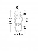Aplica led 15W IMAR 9001109 Nova Luce