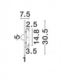 Aplica led 9W MARBELLE 9001131 Nova Luce
