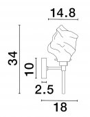 Aplica moderna 1 bec E14 ODELLE 9009256 NOVA LUCE