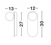 Aplica moderna 1 bec G9 BLOB 9006093 NOVA LUCE