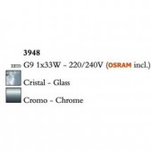 Aplica moderna 1 bec G9 cristal MAREMAGNUM 3948 MANTRA