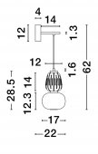 Aplica moderna 1 bec LED 18W MOVIL 9030540 NOVA LUCE