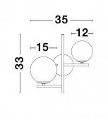 Aplica moderna 2 becuri G9 IMPERO 9190421 NOVA LUCE