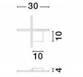 Aplica moderna LED 10W CROSS 9006082 NOVA LUCE
