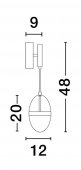 Aplica moderna LED 13W EGNA 9009282 NOVA LUCE