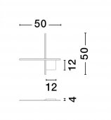 Aplica moderna LED 15W CROSS 9006084 NOVA LUCE
