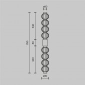 Aplica moderna led 19W AMULET MOD555WL-L13G3K Maytoni
