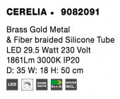Aplica moderna LED 29.5W CERELIA 9082091 NOVA LUCE