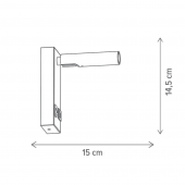 Aplica moderna led 2W USB SMARTY KL141030 Klausen