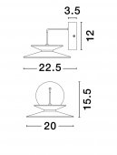 Aplica moderna LED 7W MORFI 9416953 NOVA LUCE