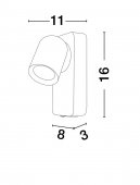 Aplica/Spot 1 bec GU10 COSMINA 9011339 Nova Luce