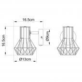 Aplica vintage 1 bec E27 Priska 54017-1 Globo