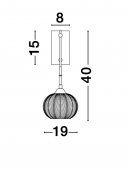 Aplica vintage 1 bec E27 Vario 9191545 Nova Luce