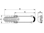 Armatura intindere cablu aerian 25-35mm2 TSZK2-A TRACON