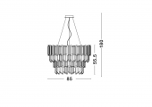 Candelabru clasic cristal 20 becuri G9 Baladona 81091718 Nova Luce