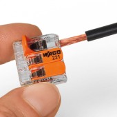 Conectori doza cablu rigid/flexibil 2 poli 0.5-4mm 221 WAGO