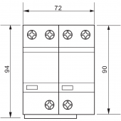 Descarcator de supratensiune 2 poli T1+T2, integrat, AC Tracon