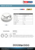 Detector aplicat fum aplicat 360 230V / DC 9V AURIS-360
