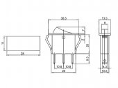 Intrerupator basculant I/O 16A 250V AC TES-21 TRACON