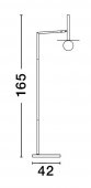 Lampadar 1 bec G9 PIELO 9043309 NOVA LUCE