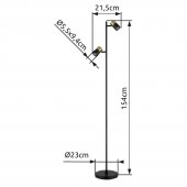 Lampadar 1 bec GU10 BRISBON 57850S Globo